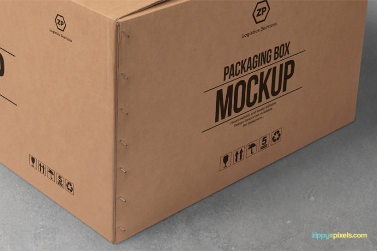 Free Cardboard Box Mockup For Packaging Design