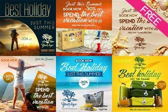 10 Free Travel Banner Templates (PSD)