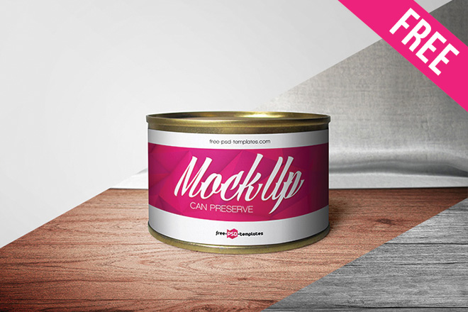 Free Can Preserve Mock-up in PSD