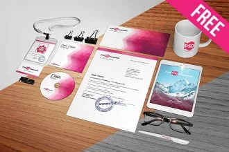 Free Corporate Identity Mock-up in PSD