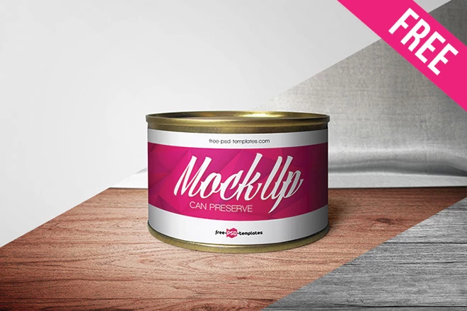 Free Can Preserve Mock-up in PSD