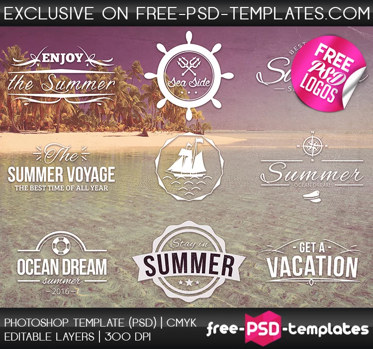 Preview_Free_PSD_Summer_Logos_Set