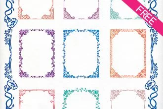 FREE 10 Watercolor Frame IN PSD