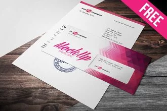 Free Envelope Mock-up in PSD