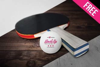 Free Ping Pong Ball Mock-up in PSD