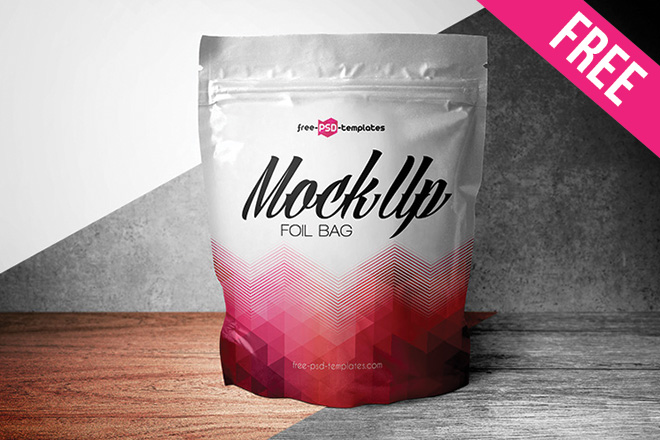 Free Foil Bag Mock-up in PSD – Free PSD Templates