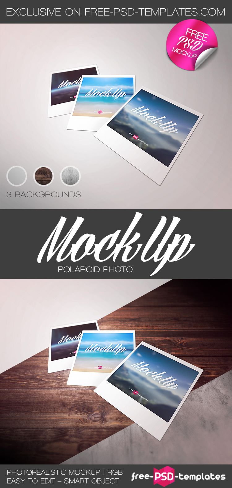 Download Free Polaroid Photo Mock-up in PSD | Free PSD Templates