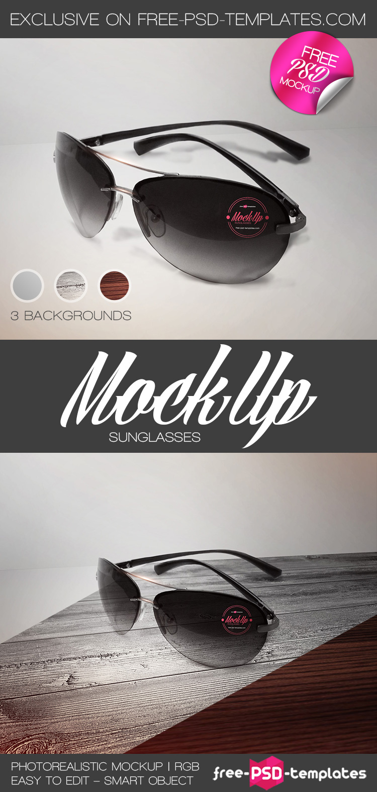 Download Free Sunglasses Mock Up In Psd Free Psd Templates