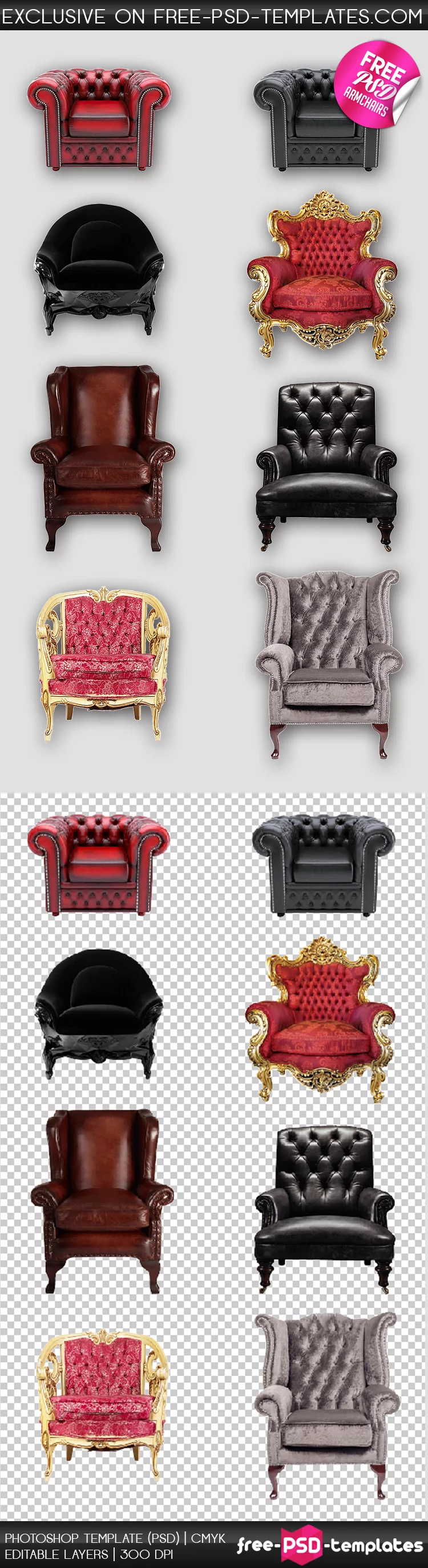 PreviewFree_Set_of_Luxury_Armchairs_in_PSD