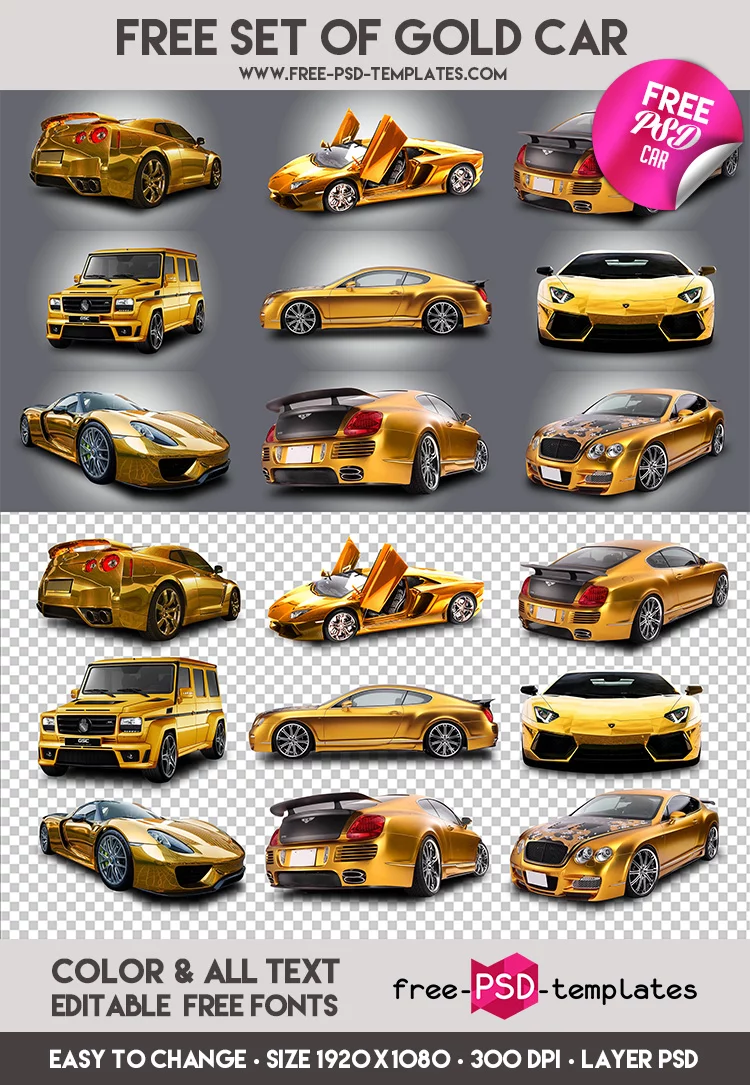 Preview_Set_Of_Gold_Car