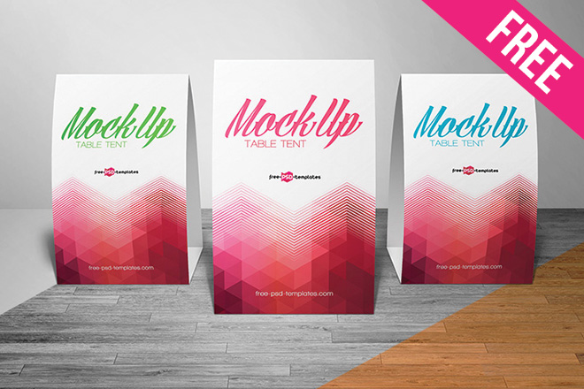 Download Free Table Tent Mock Up In Psd Free Psd Templates