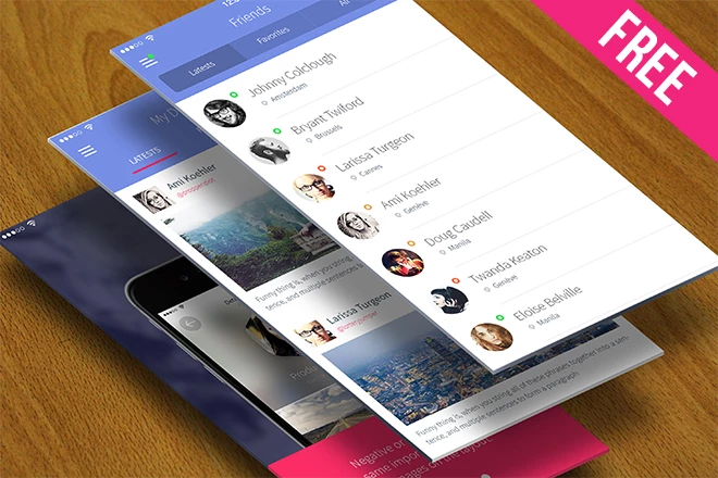 mobile app – Free PSD Templates