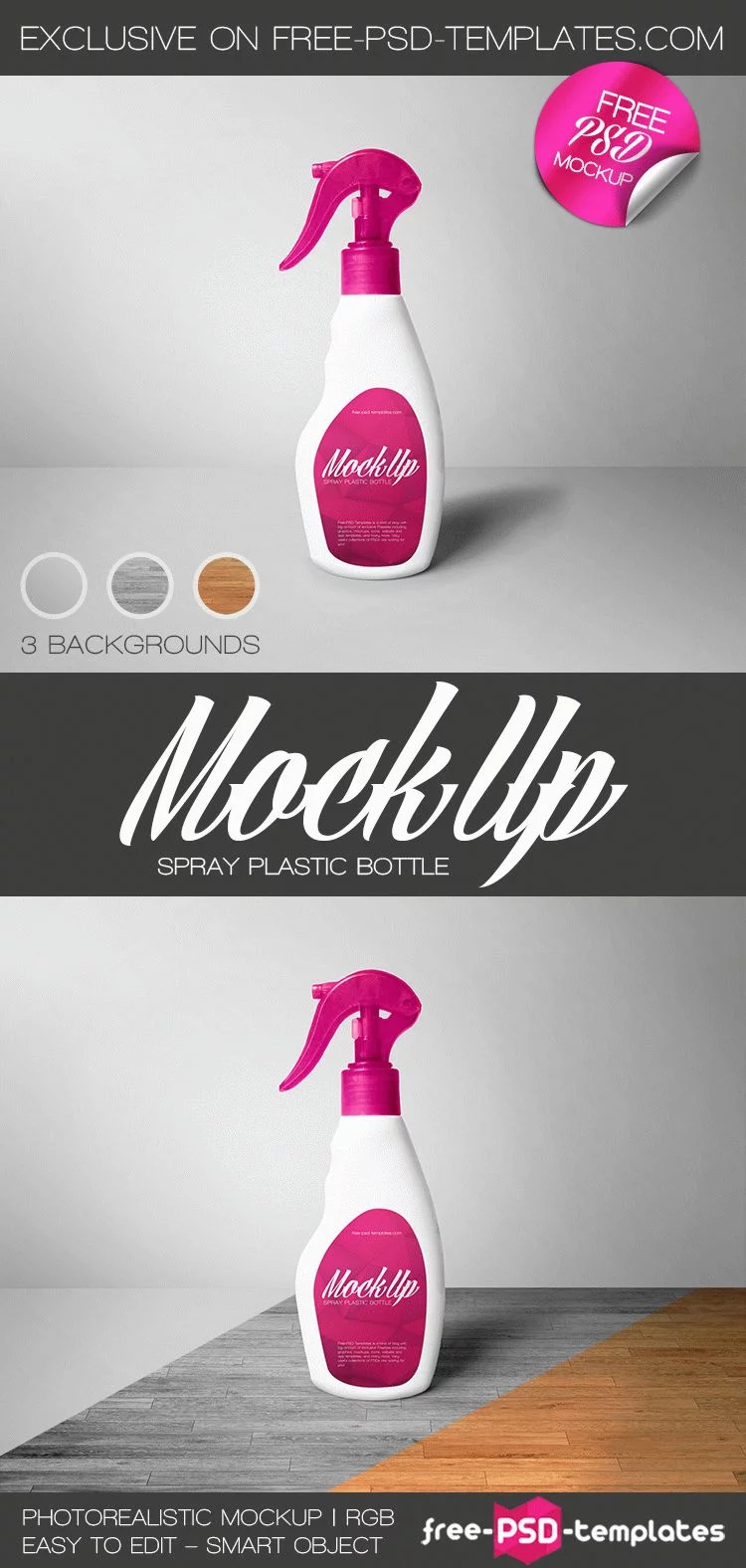 Foam bottle mockup / plastic - Smarty Mockups