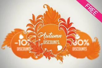 FREE Autumn Discount Promotion IN PSD