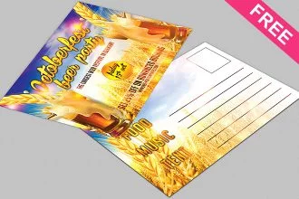 Octoberfest Post Card – Free PSD Post Card Template