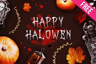 Free Transparated Halloween Elements in PSD