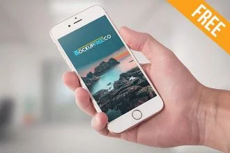 iPhone 6 Hand Hold – Free PSD Mockup