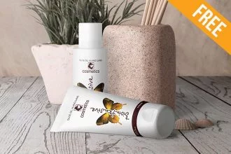 Natural Cosmetic Packaging – Free PSD Mockup