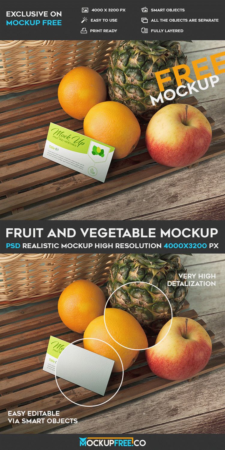 Download Fruit and Vegetable - Free PSD Mockup | Free PSD Templates