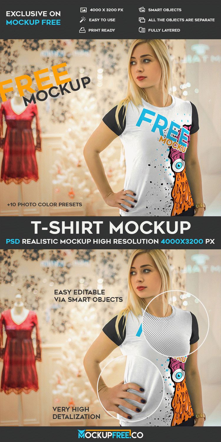 Download T-Shirt - Free PSD Mockup | Free PSD Templates