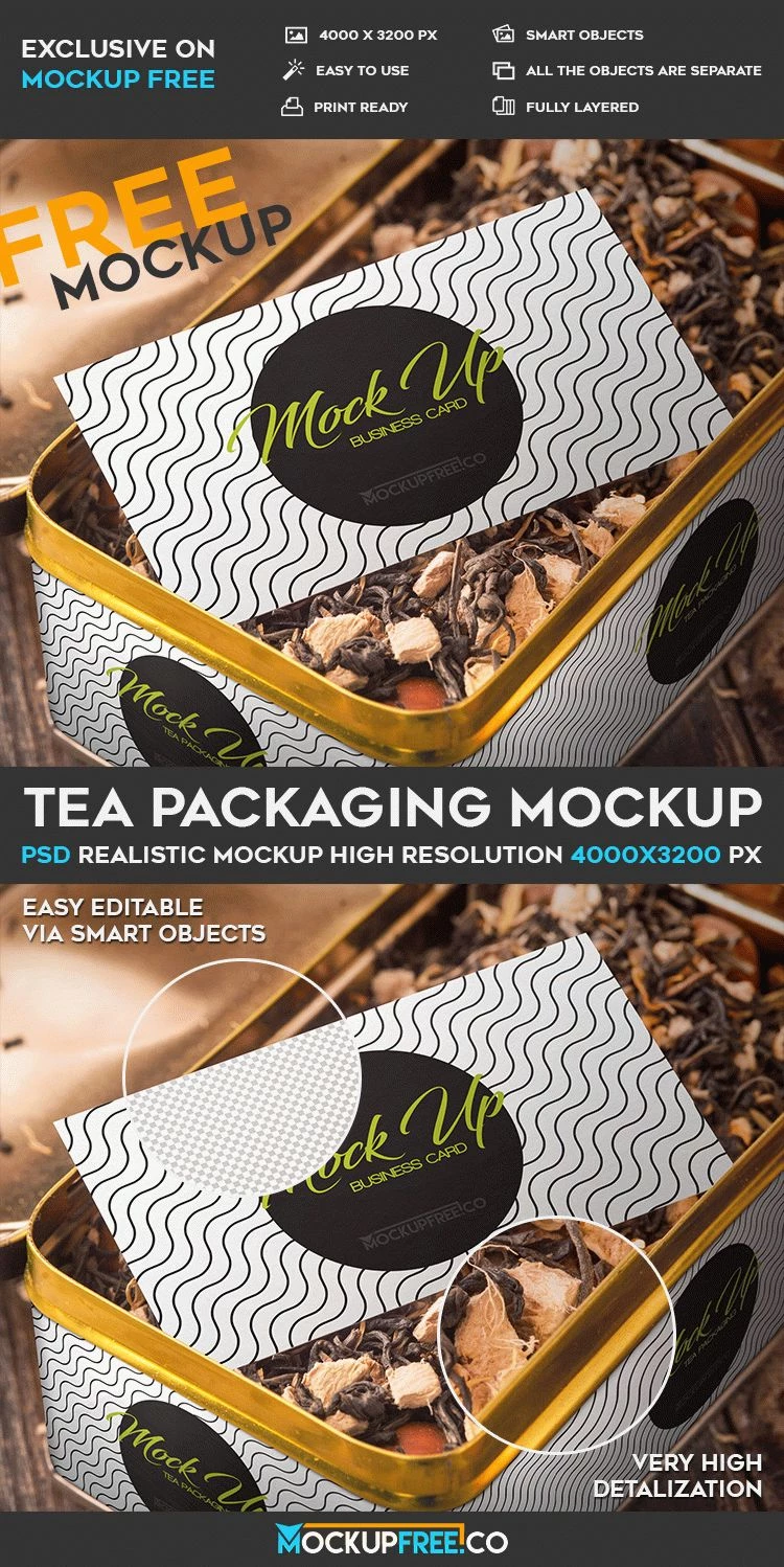 Tea Packaging – Free PSD Mockup