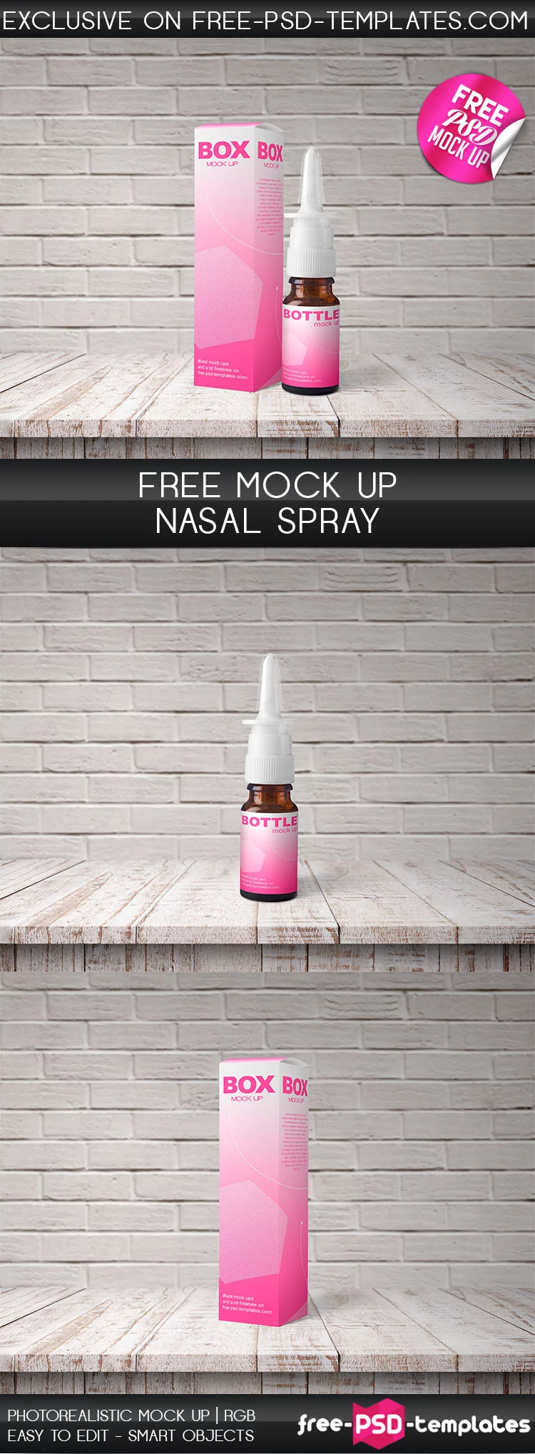 Free Nasal Spray Mock Up in PSD