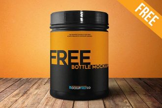 Sport Nutrition Bottle – Free PSD Mockup