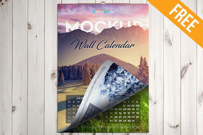 Wall Calendar – Free PSD Mockup – Free PSD Templates