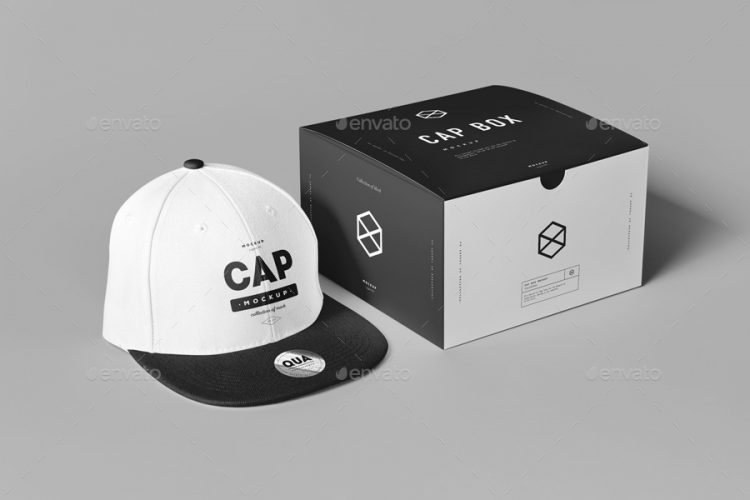 Cap & Box Mockup