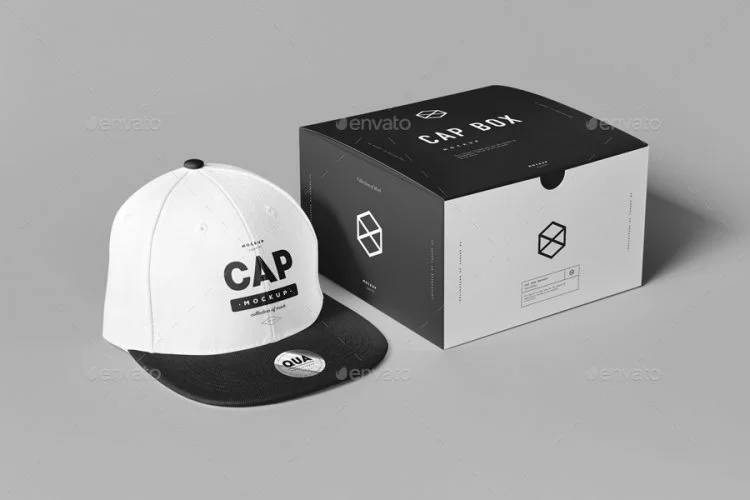 Cap & Box Mockup
