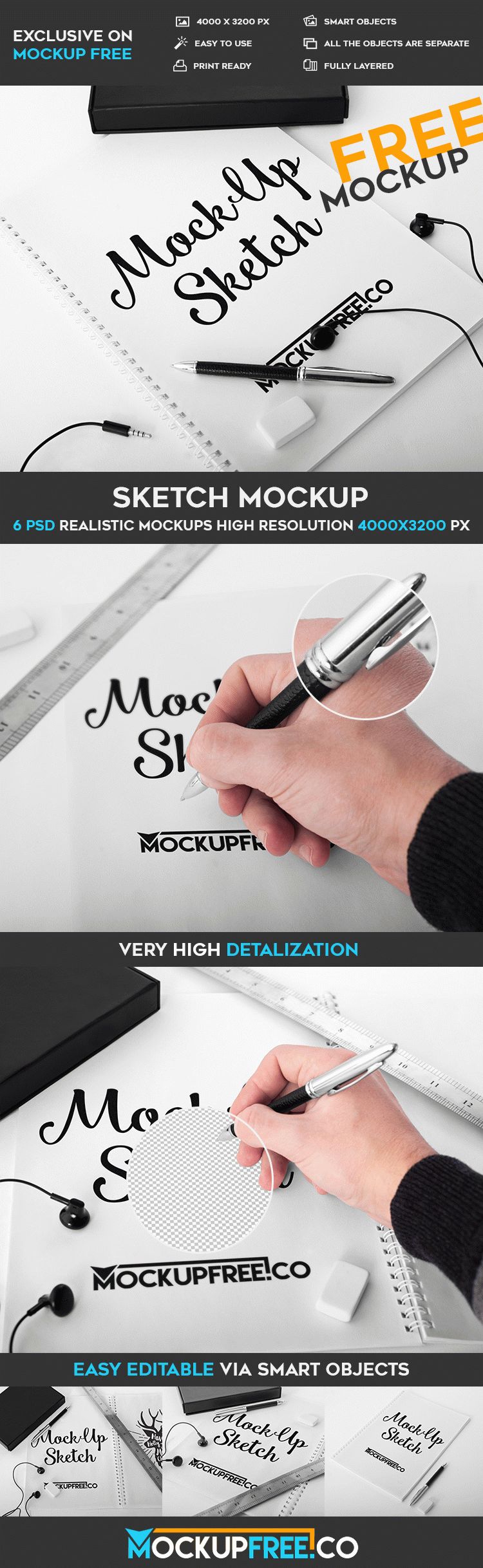 Download Sketch - 6 Free PSD Mockups | Free PSD Templates