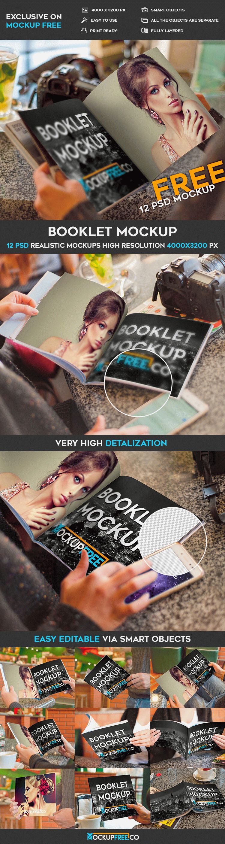 Booklet – 12 Free PSD Mockups | Free PSD Templates