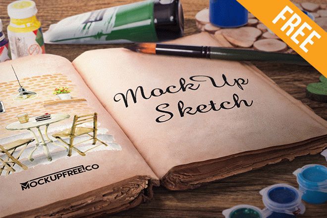 Download Artist Sketch Book 6 Free Psd Mockups Free Psd Templates