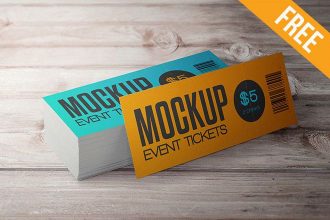 Event Tickets – 12 Free PSD Mockups