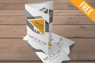 Trifold Brochure – 10 Free PSD Mockups