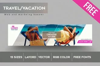 15 Free Banner templates for Travel agency (PSD)