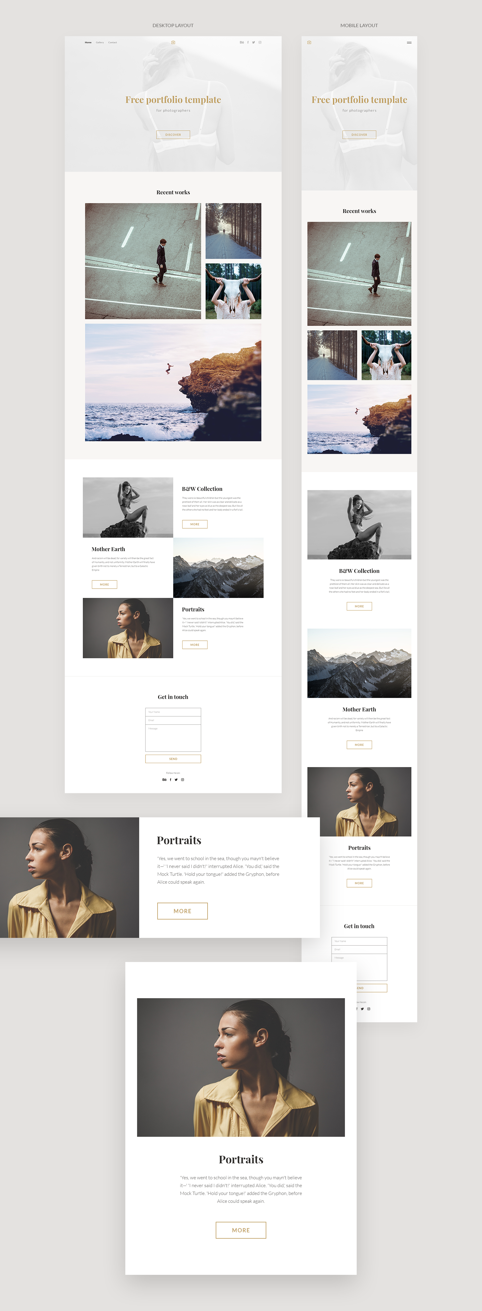 Free Portfolio PSD Template – Free PSD Templates