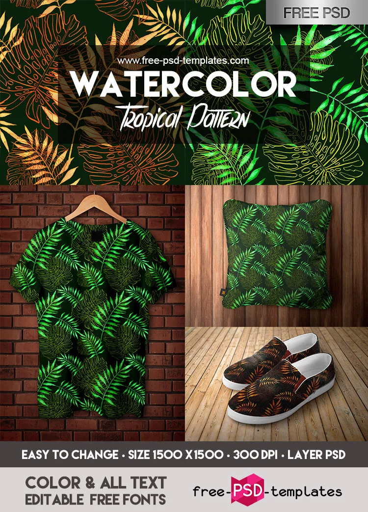 FREE Tropical Pattern IN PSD