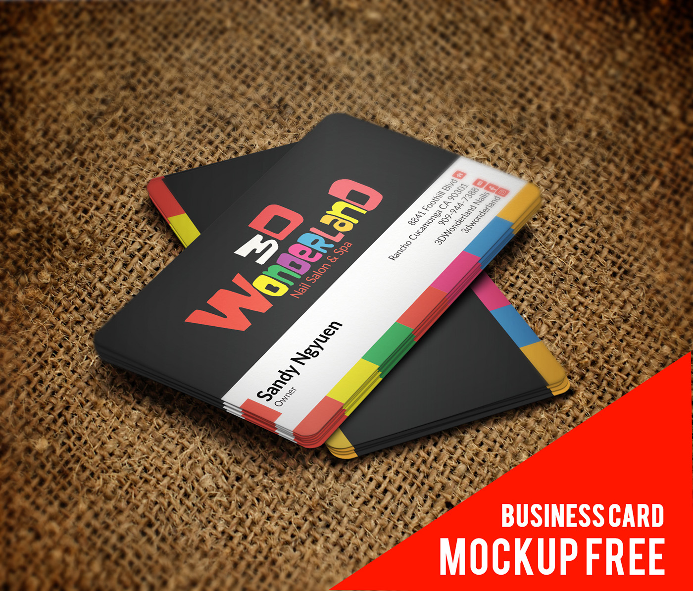 Free Business Card Mockup PSD