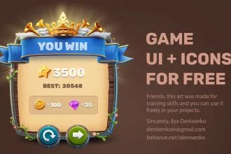 Game UI + Icons for free (PSD)