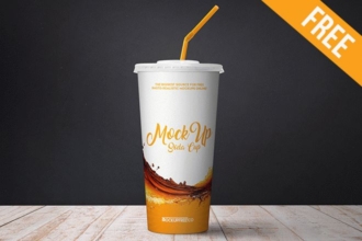 Free Milkshake Mockup (PSD)