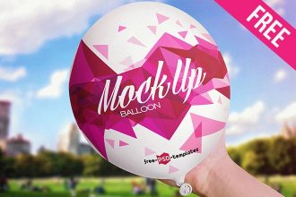 Free Balloon Mock-up in PSD