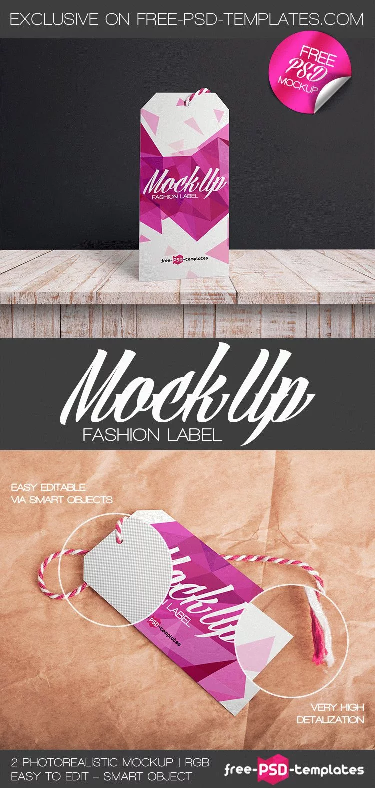 2 Free Fashion Label Mock-ups in PSD