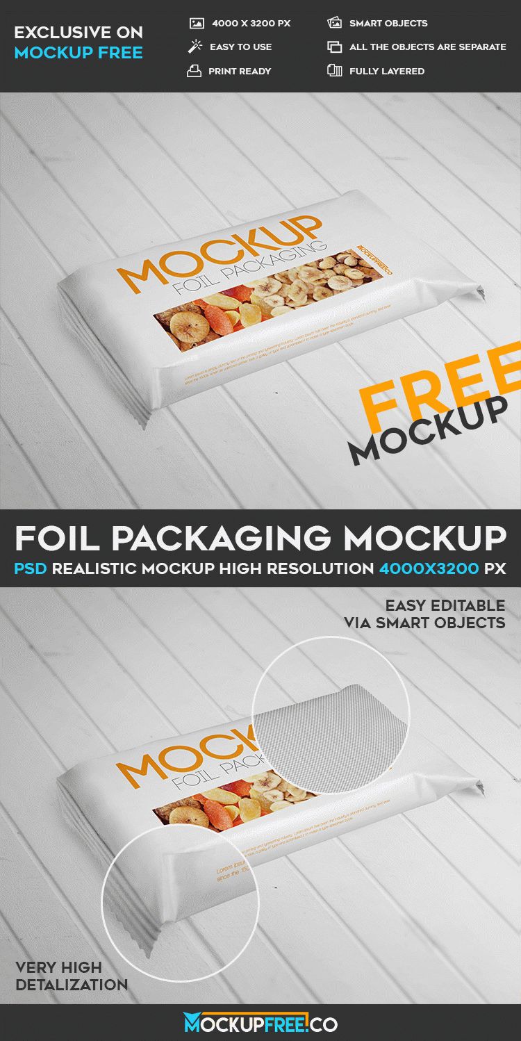 Download Foil Packaging - Free PSD Mockup | Free PSD Templates