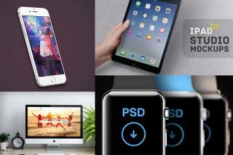 40 Awesome Apple iPhone, iPad and iMac PSD Mockups!