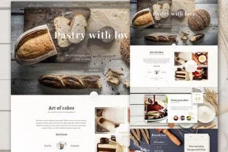 The Bakery Website – Free PSD