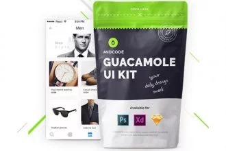 Guacamole – 3 in 1 Free UI kit for Photoshop, Xd & Sketch