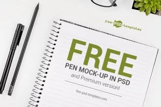 Free Pen Mock-up in PSD and Premium version!