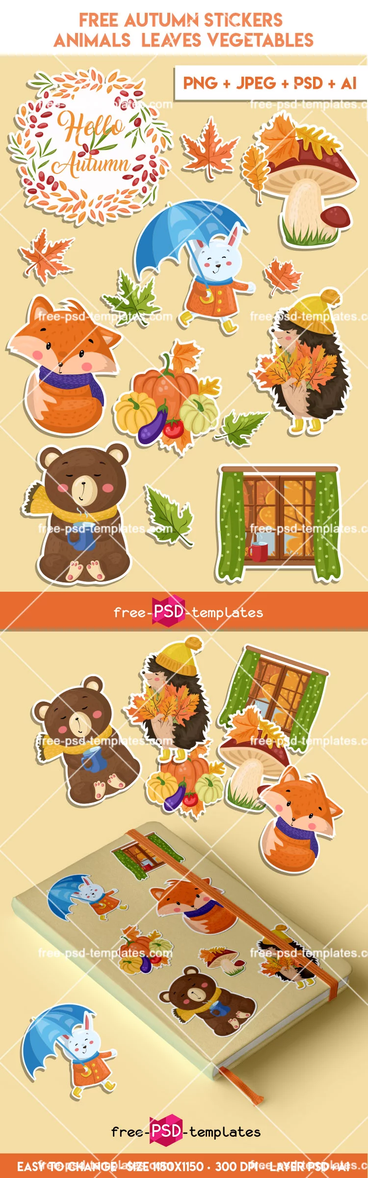 Free Autumn Stickers