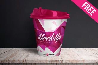 Free Capsule Container Mock-up in PSD